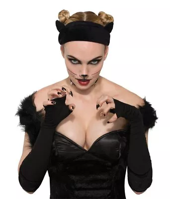 Bristol Novelty 78356 Ears On Velvet Band   Cat Woman Costume   1pc Black One  • $8.24