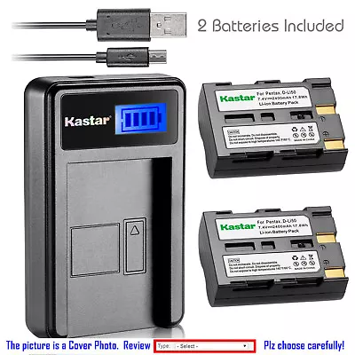 Kastar Battery LCD USB Charger For Konica Minolta NP-400 & Dimage A1 Dimage A2 • $32.99