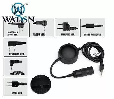 WADSN New ZTCI Tactical PTT(New Headset Plug Hole) Push To Talk Device WZ138 • $17.06