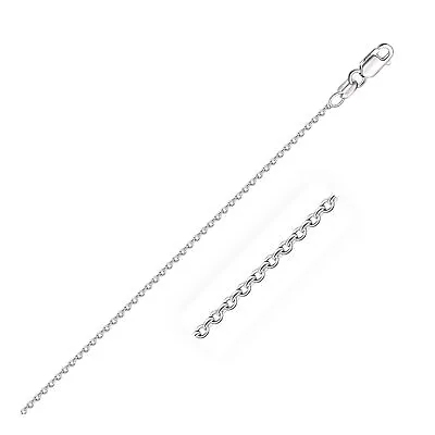 18k White Gold Round Cable Chain 1.5mm • $367.99