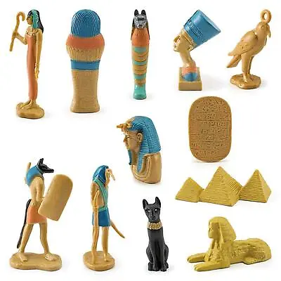 £11.15 • Buy 12Pcs Ancient Egypt Figures High Simulation Multicolor Egyptian Ornaments