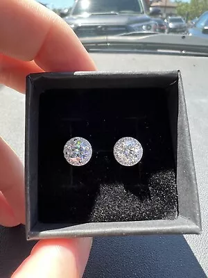 Moissanite Cluster Earrings 2ctw (1ct Each) • $84