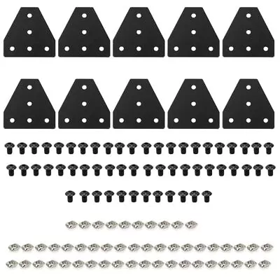 10pcs 2020 Extrusion T Plate Joining Corner Bracket Connector T Slot Hardware... • $29.53