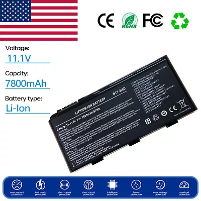 Battery For MSI 01761580-SKU1 GT780DX-I7169 GT683DX-470NL GT660R-494US MS1762 • $35.98