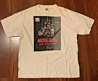 Vintage 90's Metal Gear Solid Konami PlayStation Original Promo T-shirt Sz XL • $225