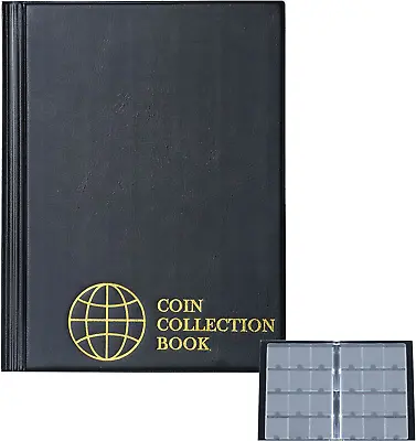 Coin Cardboard Holder Albums - 120 Pockets Coin Storage Books For 2x2 Inches • £15.95