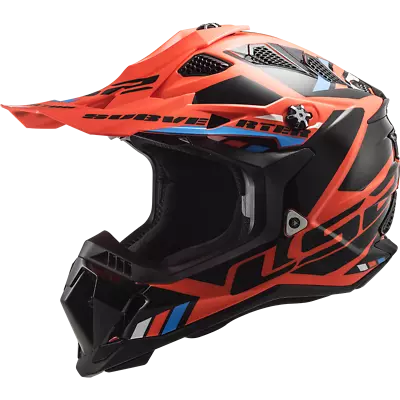 Ls2 Mx700 Subverter Off Road Motocross Motorbike Quad Helmet Stomp Orange Black • $174.06