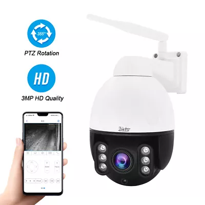 PTZ WiFi Dome IP Camera Outdoor 5MP Security Camera Outdoor With Auto Tracking • £74.99