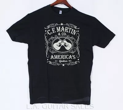 Official Martin Black Dual Guitar Tee Shirt #18C0000 @ LA Guitar Sales • $24.99