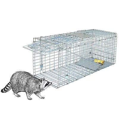 1 Door Rodent Cage For Rabbits Humane Live 32'' Animal Trap Cat Raccoon Squirrel • $25.59