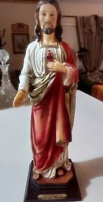 Vintage Jesus Christ Lord Catholic Religious Gifts 12  Statue  Sacred Heart  • $45