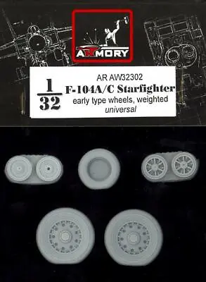 Armory Models 1/32 F-104A/C STARFIGHTER WEIGHTED WHEEL SET Resin Set • $13.99