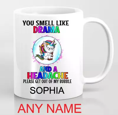 Custom Personalised Unicorn Mug Unique Gift Cup With Custom Text Unicorn Mug • £7.99