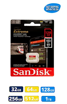 Sandisk Extreme MicroSD Memory Card For DJI Drones Mini 3 Pro DJI RC Mavic Mini • $26.86