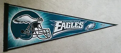 Philadelphia Eagles NFL 12 X30  Green/White/Black Triangular Felt Pennant/Banner • $6.99