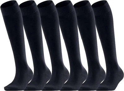 £6.99 • Buy 3/6 Pairs Knee High Socks Girls Long Boot Socks School Knee Length Stockings