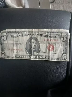 1963 Red Seal 5 Dollar Bill Star Note • $500