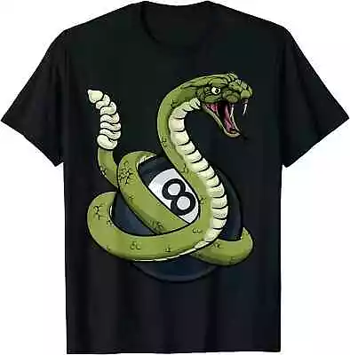 SALE! Snake Pool 8 Ball Billiards Best Design Great Gift Cool T-Shirt S-5XL • $22.99