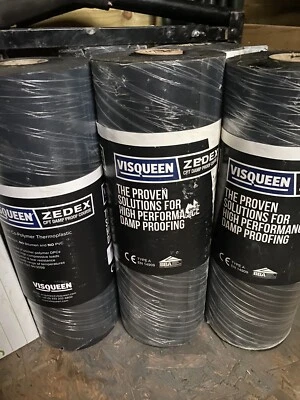 Visqueen DPC Zedex CPT High Performance Damp Proof Course 450mm X 20m Roll Black • £30