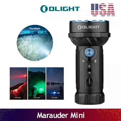 Olight Marauder Mini 7000 Lumens LED Powerful Flashlight Dual-beam Safety Black • $199.99