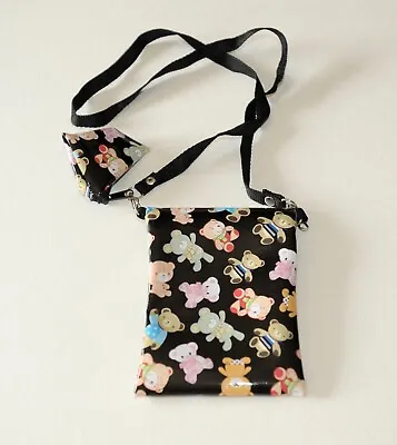 Girls Children  PVC Cross Body Mini Utility Purse Change Bag Pouch  With Strap • £5.99