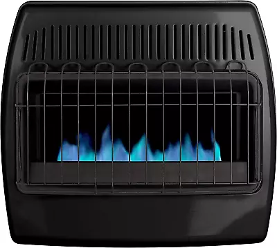 30000 BTU Blue Flame Thermostatic Garage Vent Free Wall Heater Black • $348.99