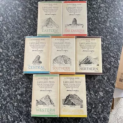 Alfred Wainwright: Vintage Set Of 7 Pictorial Guides To The Lakeland Fells • £40