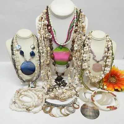 Vintage To Now Beach Themed Necklace Lot - Mop Abalone & Seashell • $9.99