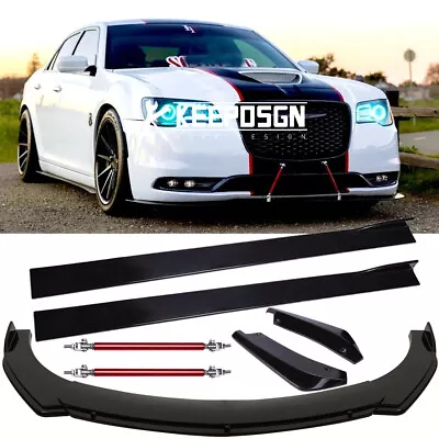 For Chrysler 300 300C SRT8 Side Skirt Rear & Front Bumper Lip Splitter Rods Kit • $228.97