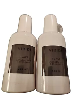 LOT OF 2 Viridi PEACE Room Sprays 250 ML Each - LAVENDER SAGE & CHAMOMILE RARE! • $22.99