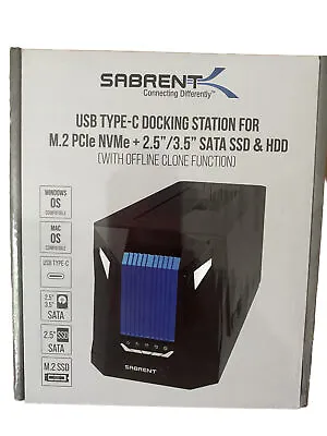 £34.95 • Buy Sabrent Usb Type-c Docking Station For M.2 PCle NVMe + 2.5”/3.5” SATA SSD & HDD 