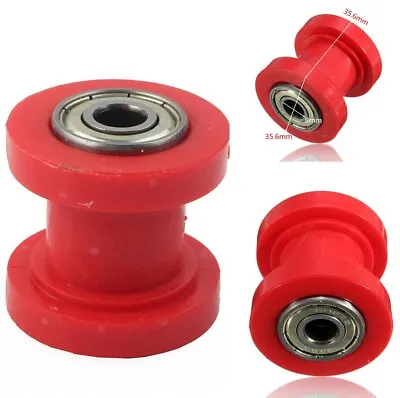 Motorcycle Chain Roller Slider Tensioner Pulley Wheel Guide Adjuster Tool 8mm • $9.86