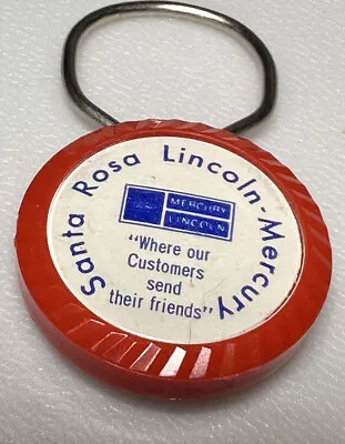 Vintage Santa Rosa Lincoln Mercury Dealership Auto Car Dealer Motors Keychain • $44.99