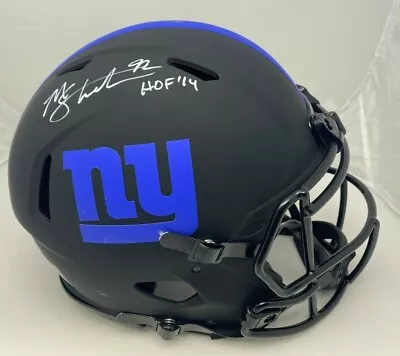 Michael Strahan Signed Authentic Giants Eclipse F/S Helmet  HOF 14  Insc COA 448 • $539.99