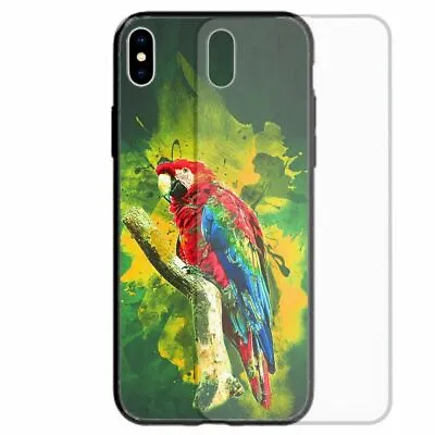 For OPPO Phone Tempered Glass Phone Case - Brazilian Scarlet Macaw Parrot GC13 • $14.98