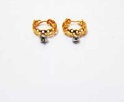 $14.19 • Buy Indian Small Bali 18k Gold Plated Earrings Traditional Jhumki Girls/Kids Jewelry