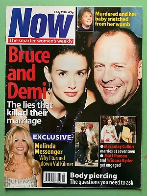 NOW 7-1998 BRUCE WILLIS Anne Heche Ally Sheedy Macaulay Culkin Melinda Messenger • £9.99