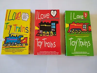 1994  I Love Toy Trains  VHS 1-3 Toy Train Action 3 Video Tape Set TM Books • $15