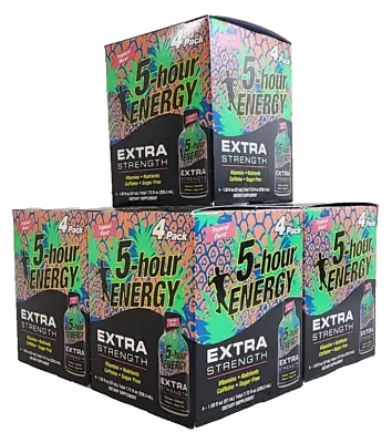 Lot Of 16 Tropical Burst 5-Hour Energy Extra Strength (4 Packs Of 4) Exp 05/25 • $39.99