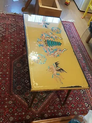 £100 • Buy Chinese Vintage Coffee Hand Painted Coffee Table 