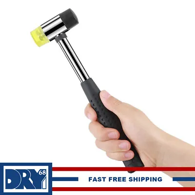 2-Way 25mm Mini Small Rubber And Nylon Head Face Mallet Hammer Handle Shaft • $6.59