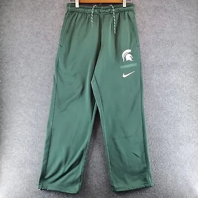 Michigan State Spartans Pants Mens Small Green Nike Jogger Sweatpants Fleece • $23.95