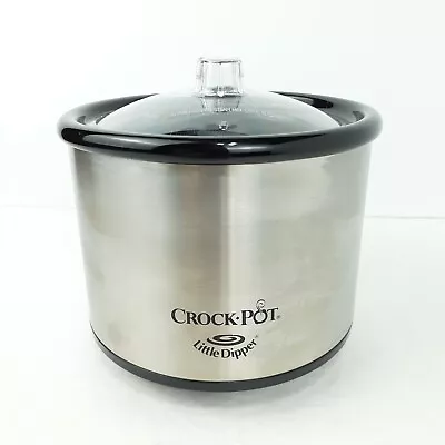 Crock Pot Little Dipper Slow Cooker Stainless 16oz Mini Fondue Warmer 32041-BC • $14.99