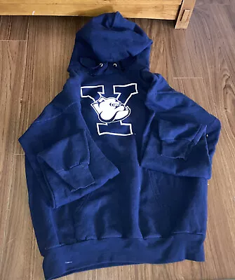 Yale Bulldogs Hoodie Mens Medium Blue Hooded Sweatshirt — Hanes Brand Medium • $15.10