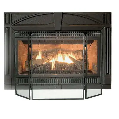 Fireplace Protector Screen 3-Panel Folding Metal Decorative Screen Cover Black • $29.99