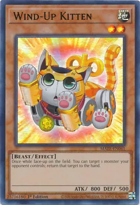 Wind-Up Kitten Ultra Rare Maze Of Memories Yugioh Card • $6.95