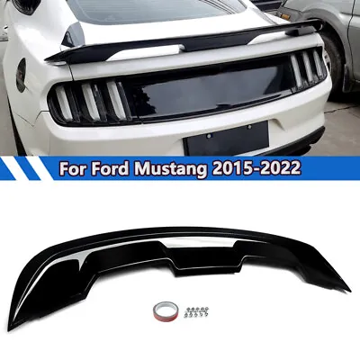 For 2015-2023 Ford Mustang GT350 V6 V8 GT GT500 Rear Trunk Spoiler Glossy Black • $74.95
