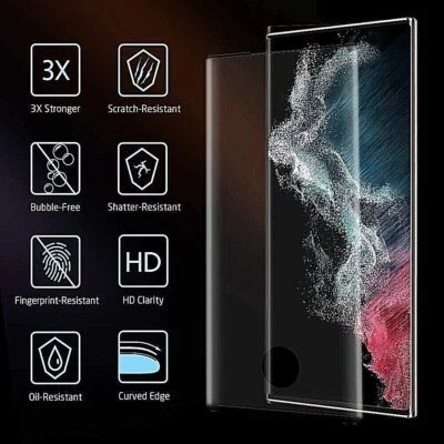 $7.99 • Buy For Galaxy S23 S22 S21 S20 Ultra S10 Plus Tempered Glass Screen Protector