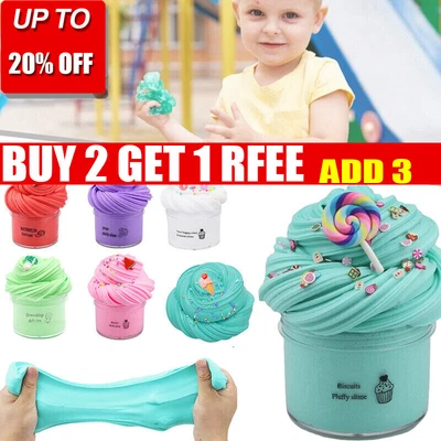$6.92 • Buy Fluffy Slime Cotton Candy Mud Floam Cloud Putty Kids Stress Relief Toy Gifts HOT