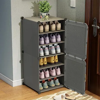 Dustproof Shoe Storage Cabinet Space Saving Rack Organiser For BookToyClothing • £12.94